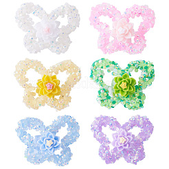 6шт 6 цвета непрозрачные акриловые бусины SACR-TA0001-53