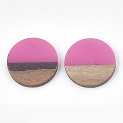 Pendentifs en résine & en bois&nbsp;X-RESI-S358-02B-05