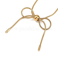 Ожерелья из нержавеющей стали 304 в виде змеиной цепи NJEW-Q339-03G-01