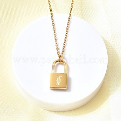 Ожерелья с подвесками из нержавеющей стали 304 Rolo NJEW-S444-01G-06