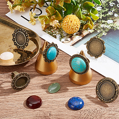 Bausatz zum Selbermachen von Edelstein-Fingerringen&nbsp;DIY-SC0022-49
