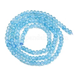 Натуральные бусы из голубого топаза нити&nbsp;G-B175-A21-3x4mm
