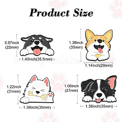 8 шт. 4 стиля эмалевых булавок для собак&nbsp;JEWB-CJ0002-97