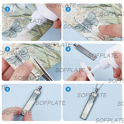 DIY Blanko Kuppel Rechteck Anhänger Bausätze&nbsp;DIY-SP0001-97