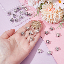 24 шт. позолоченные европейские бусины из сплава со стразами MPDL-NB0001-13