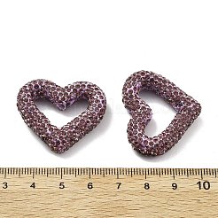 Бусины из полимерной глины в форме сердца со стразами&nbsp;CLAY-NH0001-09A-05