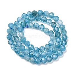 Natürliche blaue Topas-Perlenstränge&nbsp;G-F782-B07-05