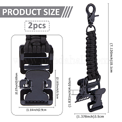 2 шт. зажим из полиэфирного волокна и железной оплетки&nbsp;AJEW-FH0005-39A
