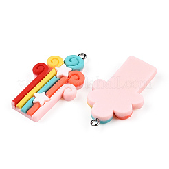 Подвески из непрозрачной смолы&nbsp;RESI-CJC0011-32B-02