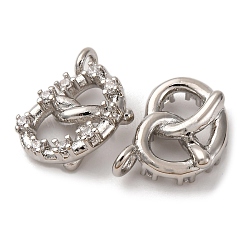 Латунные микро проложить кубического циркония подвески KK-P308-07P