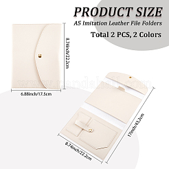 2 шт. 2-цветные папки из искусственной кожи и цинкового сплава&nbsp;OFST-CP0001-10A
