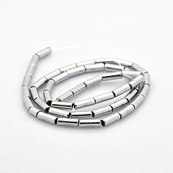 Grade A гальванических немагнитных синтетический гематит колонка бисер пряди&nbsp;G-M066-02