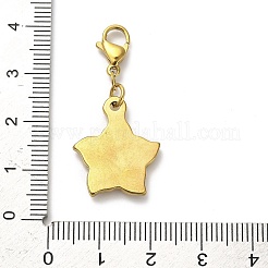 304ステンレスペンダント装飾  カニカンチャーム付き  キーホルダー用  財布  バックパック飾り  18KGP本金メッキ  花  36mm&nbsp;KEYC-B018-02G-01