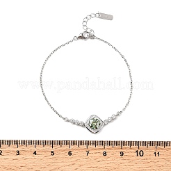 925 женский браслет из стерлингового серебра с звеньями&nbsp;BJEW-D346-01A-P