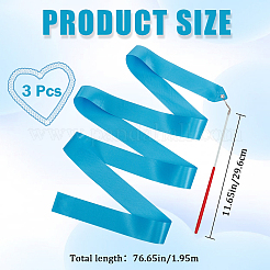 3 шт. поликоттоновые танцевальные ленты с палочкой AJEW-CN0004-17