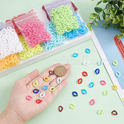 1000шт 10 цвета непрозрачные акриловые соединительные кольца&nbsp;OACR-PH0001-91