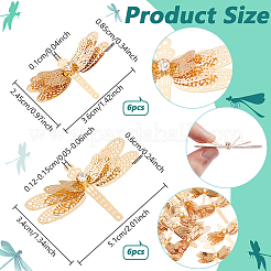 12 шт. 2 стиля латунных филигранных соединительных звеньев KK-NB0003-93LP