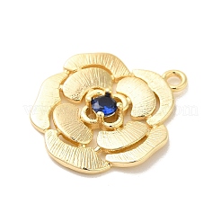 Латунь стекло кулоны KK-Z073-15G-04