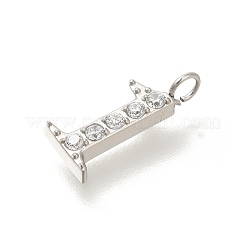 Подвески из нержавеющей стали 304 с микропаве из кубического циркония&nbsp;STAS-H228-01P-01