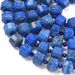 Нитки бусины из натурального ляписа-лазури&nbsp;G-G453-G06-7x12mm