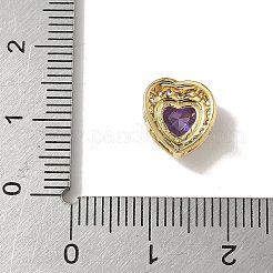 Латунные микро проложить кубического циркония бусы KK-I276-46G-02