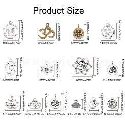 56шт. подвеска из сплава чакры в 5 стилях FIND-CA0006-88