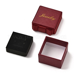 Boîtes à bijoux en carton pour bijoux carrés et mots&nbsp;CBOX-C015-01A-01