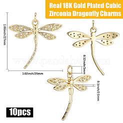 10 шт. Латунные подвески с микропаве&nbsp;KK-BBC0021-86