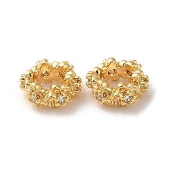 Латунные бусины из кубического циркония в европейском стиле KK-P239-30A-G