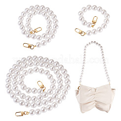 3 шт. 3 размера из АБС-пластика с имитацией жемчуга для сумок с цепочками&nbsp;HJEW-TAC0068