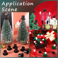 32 шт. шапки из пластика и шерстяной пряжи 6 стилей&nbsp;AJEW-SP0004-08