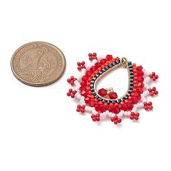 Стеклянные бусы большие подвески&nbsp;PALLOY-MZ00410-01