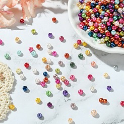 Выпечка окрашены перламутровый стекла жемчужные нити круглый шарик HY-Q004-4mm-M