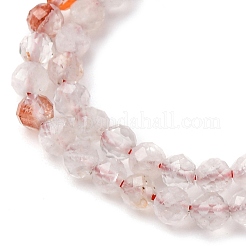 Нити бусин из натурального железистого кварца G-B142-A01-3mm