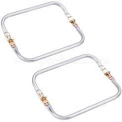 アルミ製バッグハンドル2個  バッグ交換用アクセサリー  銀  9x22x2cm&nbsp;FIND-BBC0004-96B