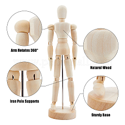 3 стиль незаконченная пустая деревянная кукла DIY-FH0006-97