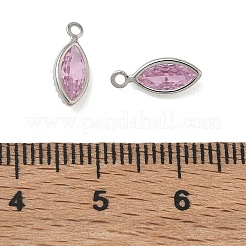 Messing ebnen Zirkonia Charms&nbsp;CU-CBABEB3-06P-02