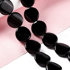 Pietra naturale nera perle di fili&nbsp;G-O120-15