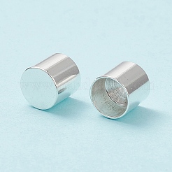 201ステンレススチールコードエンド  エンドキャップ  コラム  銀  8.5x9mm  内径：8mm&nbsp;STAS-G288-01F-S