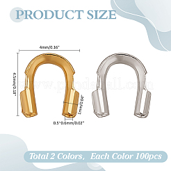 200 шт. Защитные ограждения из латунной проволоки 2 цветов KK-ME0002-79