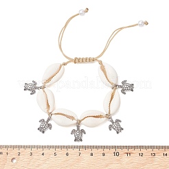 Verstellbare Schildkröten-Charm-Armbänder aus Legierung&nbsp;BJEW-JB13652