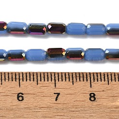 電気メッキガラスビーズセット  多面カット  ABカラー  コラム  藤紫色  3x5mm  穴：1mm  約79個/連  16.5インチ（42cm）&nbsp;EGLA-D031-01-07