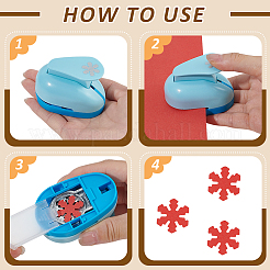 8 шт. двухцветных дыроколов из АБС-пластика и сплава для скрапбукинга и бумажных поделок&nbsp;DIY-WA0001-04