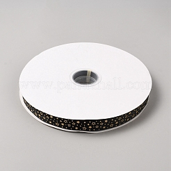 Ленты из полиэстера в крупную ленту длиной 100 ярд со звездами и золотым тиснением DIY-WH0580-14