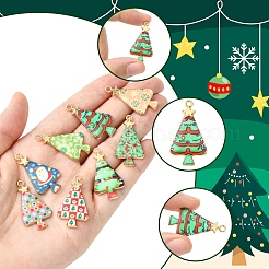 16 шт. 8 цвета подвески из сплава с рождественской тематикой FIND-FS0002-98