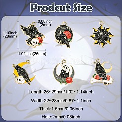 30шт 6 стиля подвески из сплава с эмалью&nbsp;FIND-CJ0003-69