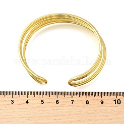 Латунь манжеты браслеты для женщин&nbsp;BJEW-F498-09G