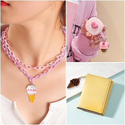 20шт 10 стиля непрозрачные подвески из смолы&nbsp;RESI-YW0004-07