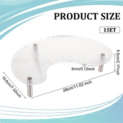 Прозрачный акриловый декоративный поднос на ножке DIY-WH0430-140B