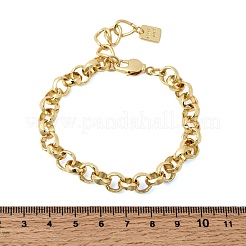 Латунные браслеты-цепочки роло для женщин&nbsp;BJEW-L718-01G